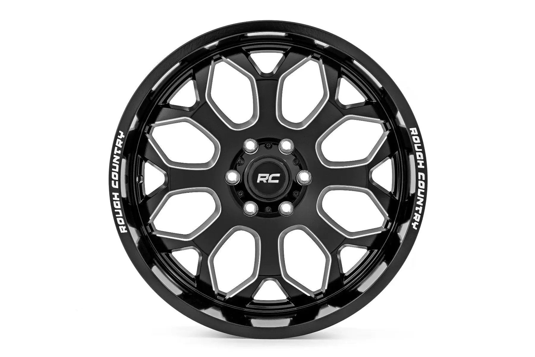 Rough Country 96 Series Wheel | One-Piece | Gloss Black | 20x9 | 6x5.5 | +0mm by Rough Country