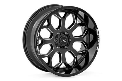 Rough Country 96 Series Wheel | One-Piece | Gloss Black | 20x10 | 8x170 | -19mm by Rough Country