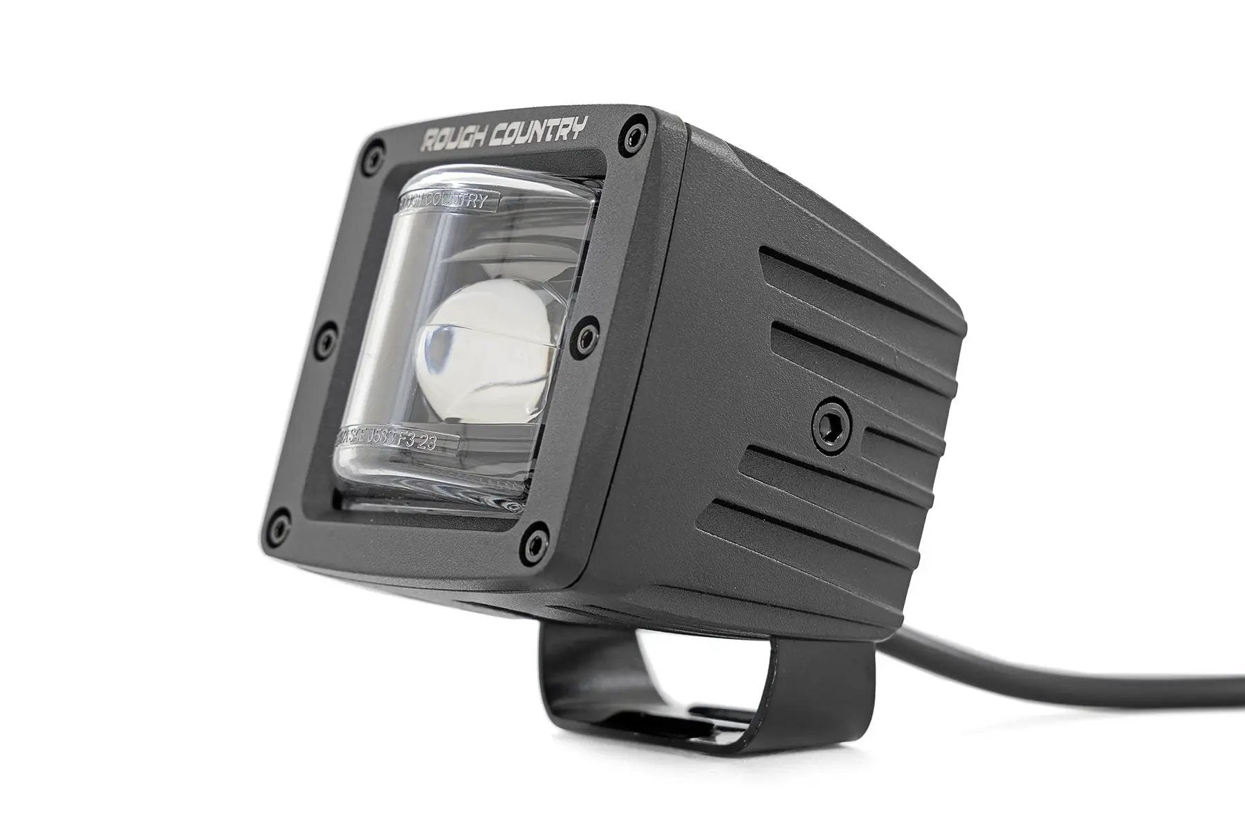 Rough Country 2 Inch Black Series LED Light Pods | SAE Fog | Yellow by Rough Country