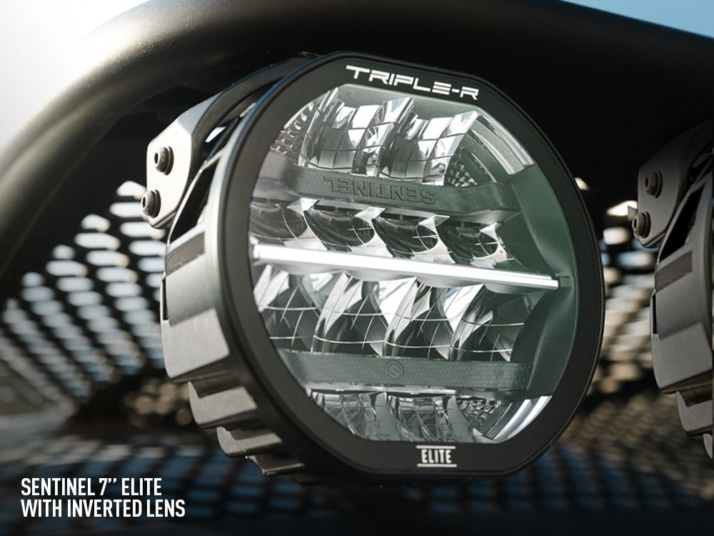 TRIPLE-R-LIGHTS Sentinel 7" Elite (with Backlight and inverted lens) - 'Slim' Mount - 0S7-US-ELITE-PL-INV