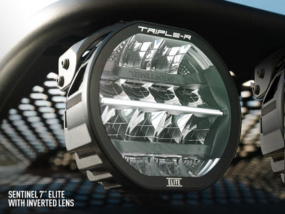 TRIPLE-R-LIGHTS Sentinel 7" Elite (with Backlight and inverted lens) - 'Slim' Mount - 0S7-US-ELITE-PL-INV