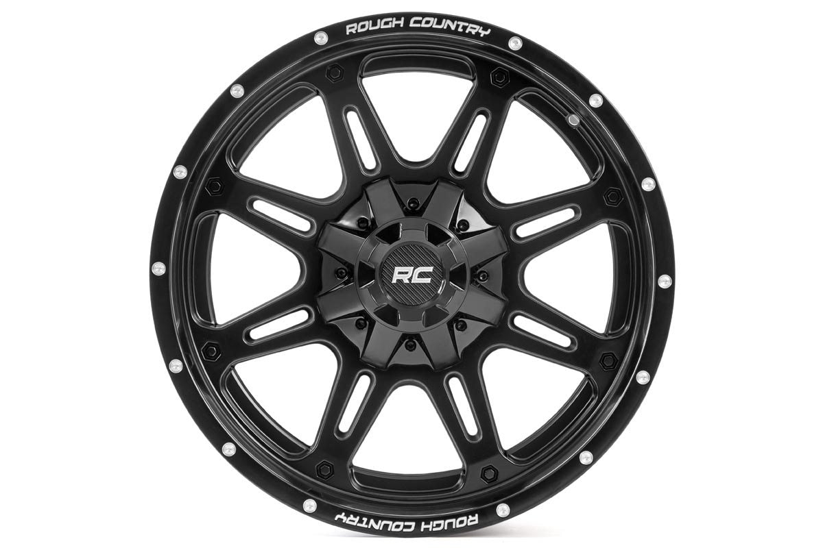 Rueda Rough Country Serie 94 | Una pieza | Negro mate | 20x10 | 8x170 | -18 mm