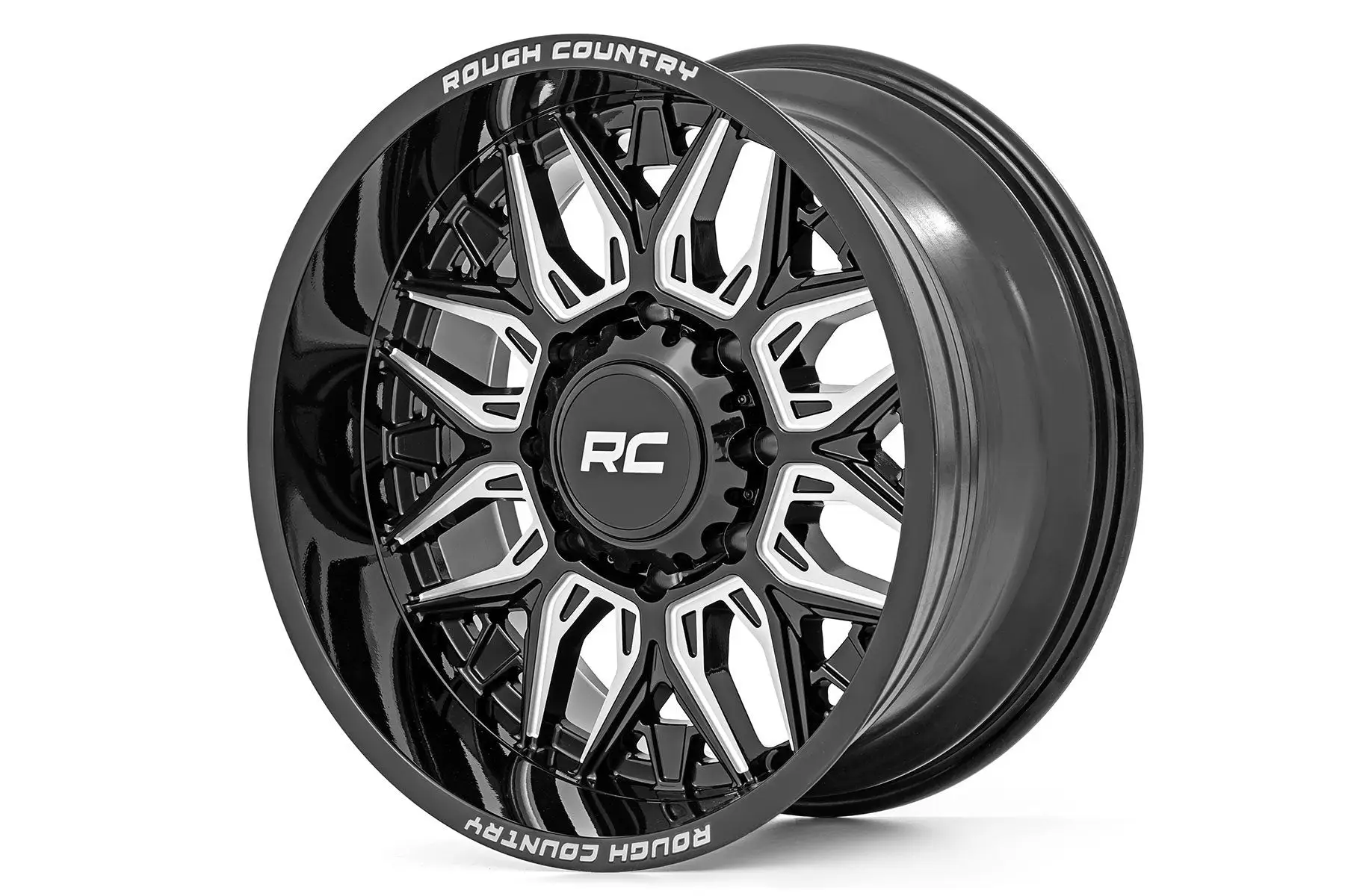 Rough Country 86 Series Wheel | One-Piece | Gloss Black | 20x10 | 8x6.5 | -19mm by Rough Country