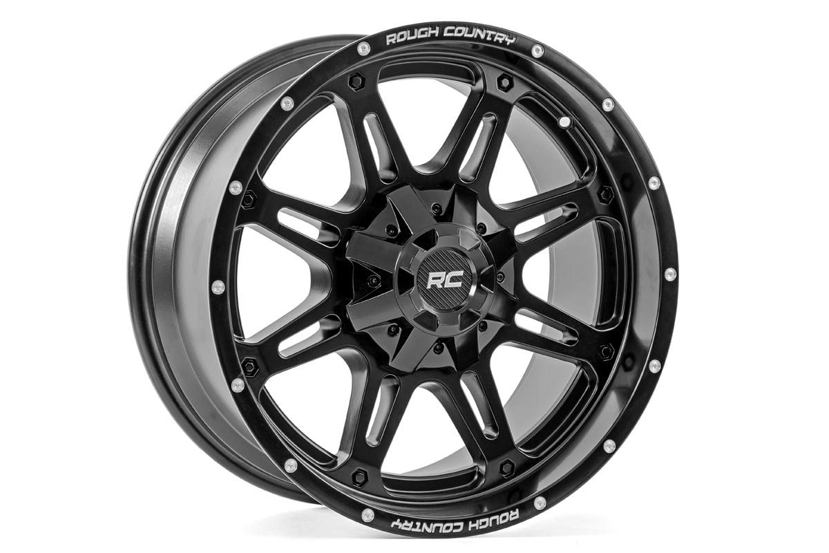 Rueda Rough Country Serie 94 | Una pieza | Negro mate | 20x10 | 8x170 | -18 mm