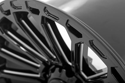 Rough Country 97 Series Wheel | One-Piece | Gloss Black | 17x9 | 6x5.5 | -12mm by Rough Country