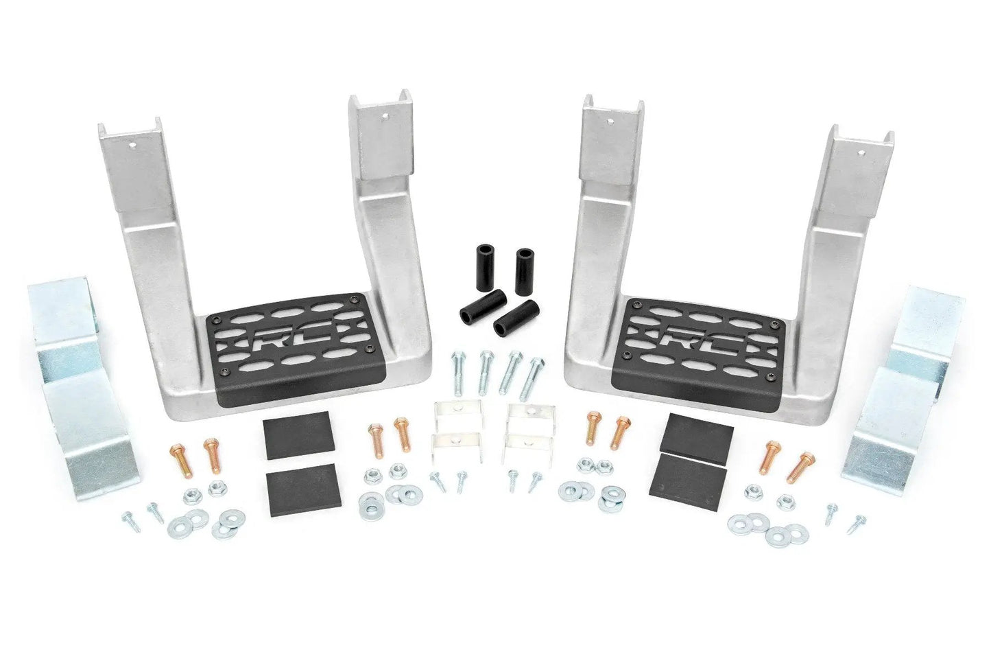 Rough Country Single Hoop Step | Universal | Alum | Pair | Multiple Makes & Models (Chevy/Ford/GMC/Ram) by Rough Country
