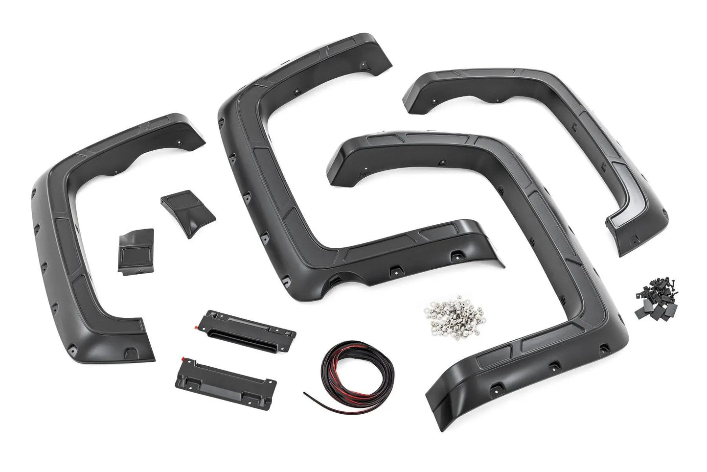 Rough Country Fender Flares | Defender | 5'9" Bed | GAZ Summit White | Chevy Silverado 1500 (14-18 & Classic) by Rough Country