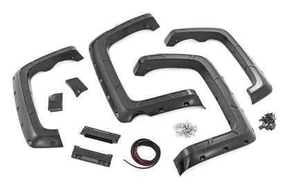 Rough Country Fender Flares | Defender l 5'9" Bed | G7C Red Hot | Chevy Silverado 1500 (14-18 & Classic) by Rough Country