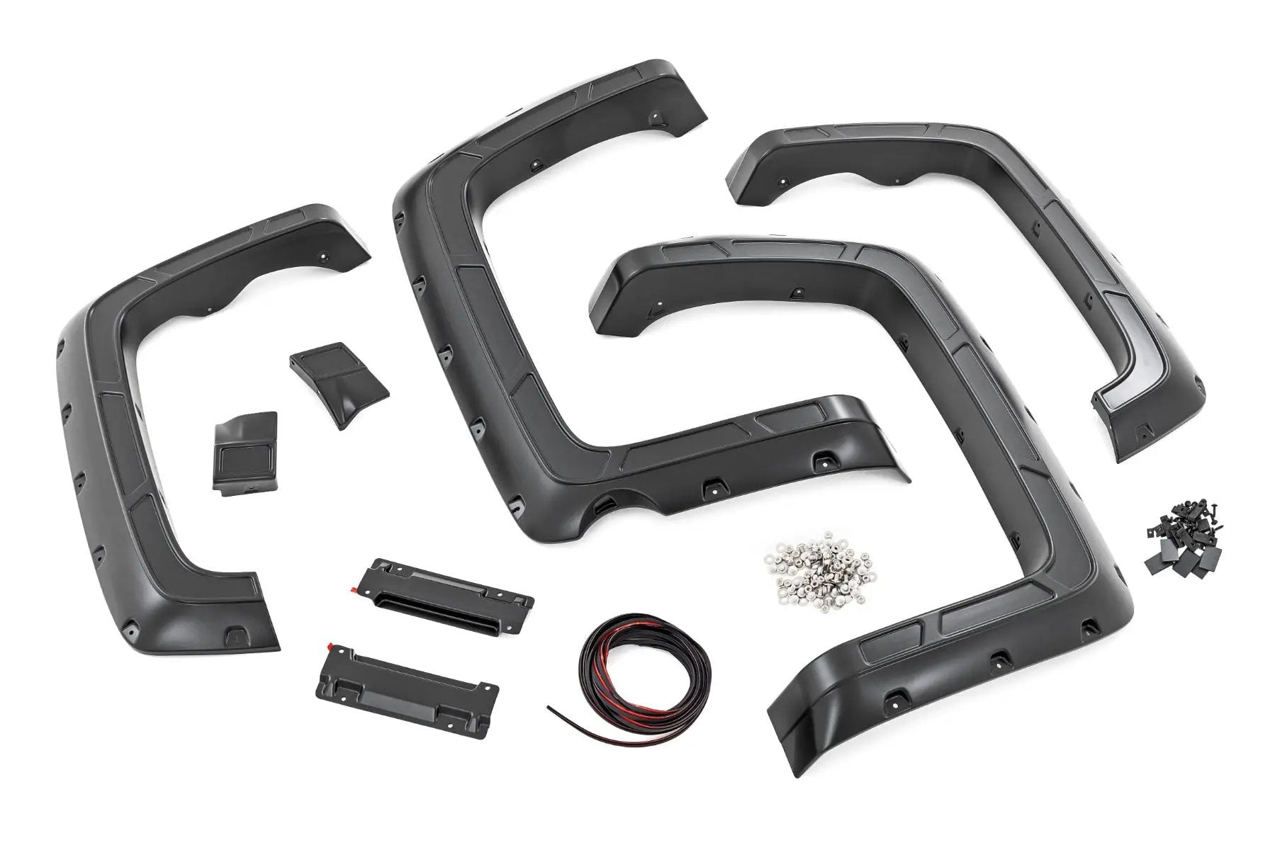 Rough Country Fender Flares | Defender l 5'9" Bed | G9K Satin Steel | Chevy Silverado 1500 (14-18 & Classic) by Rough Country