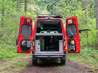 Flatline Van Co. Sprinter Rear Door Window Molle Panels by Flatline Van Co.