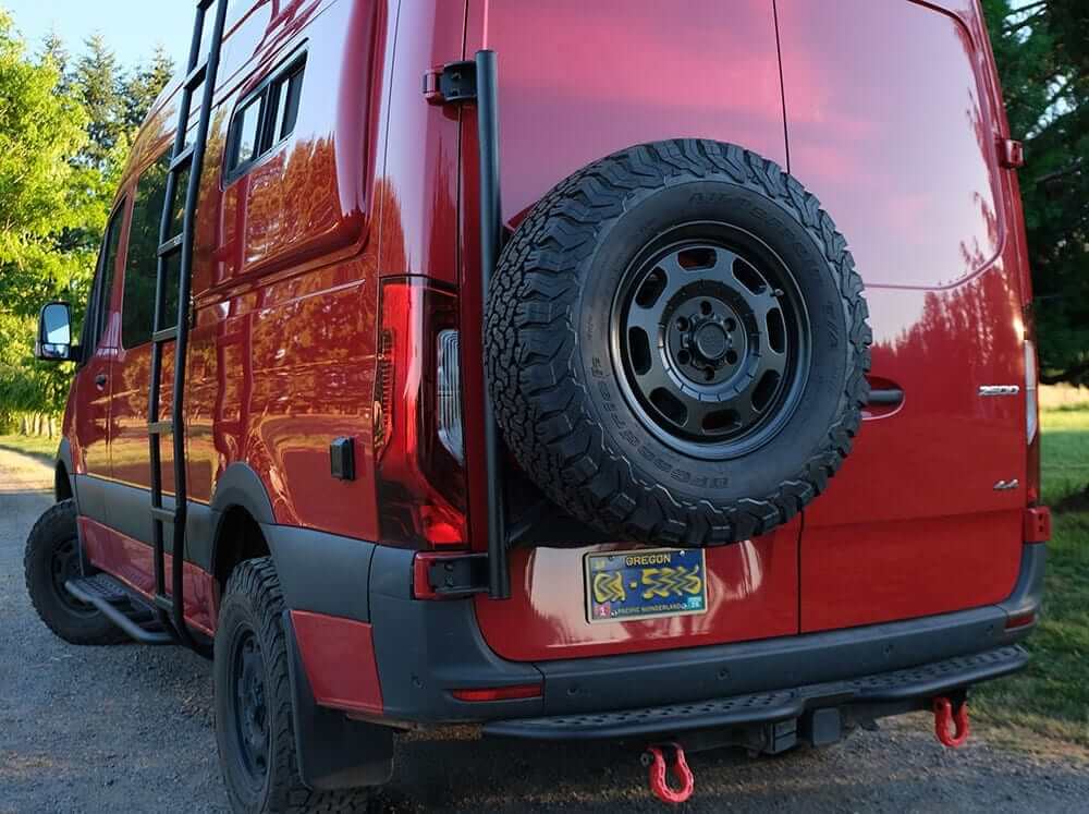 Flatline Van Co. Sprinter Van Rear Tire Carrier by Flatline Van Co.