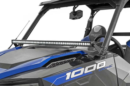 Rough Country LED Light Kit | Lower Windshield | 50" Black Single Row | White DRL | Polaris General XP 4 1000 by Rough Country