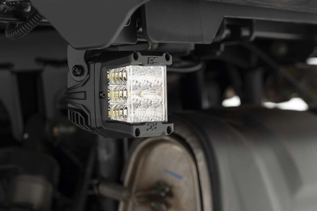 Rough Country LED Light Kit | Under Bed Mount | 2" Chrome Pair | Wide Angle | Polaris General XP 4 1000