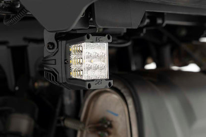 Rough Country LED Light Kit | Under Bed Mount | 2" Chrome Pair | Wide Angle | Polaris General XP 4 1000