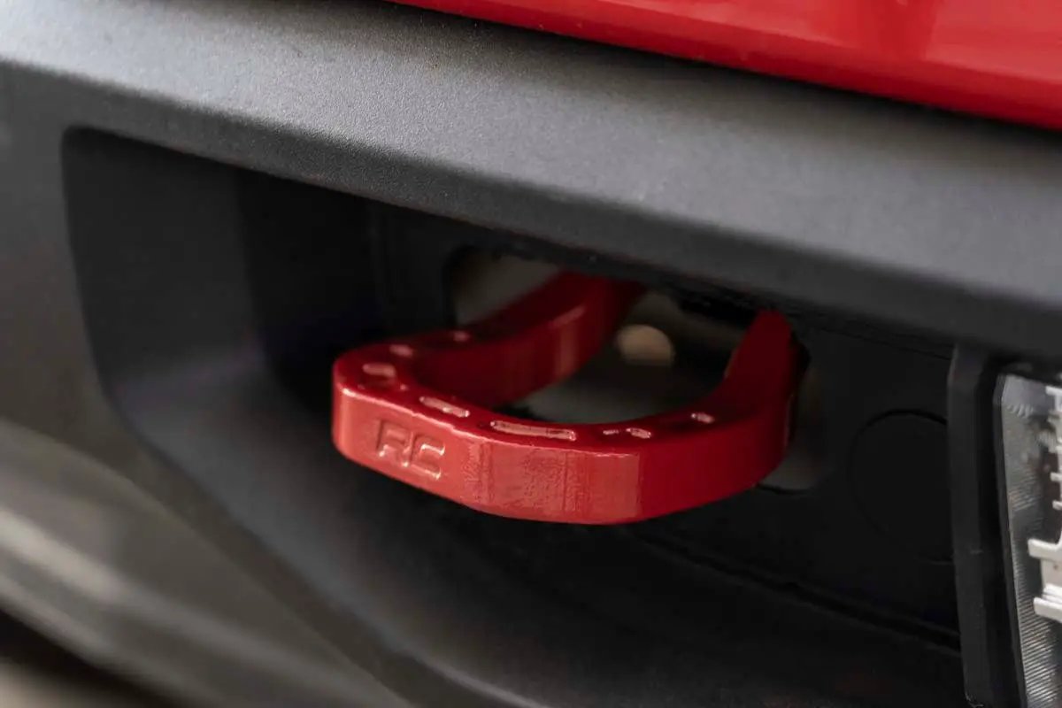 Rough Country Tow Hooks | Forged | Red | Chevy Silverado 1500 2WD/4WD (2019-2022) by Rough Country