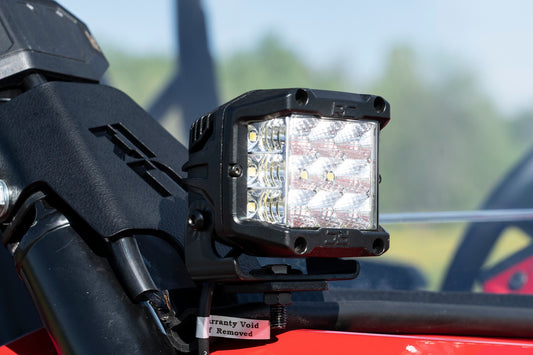 Rough Country LED Light Kit | Cage Mount | 2" Black Pair | White DRL | Honda Talon 1000