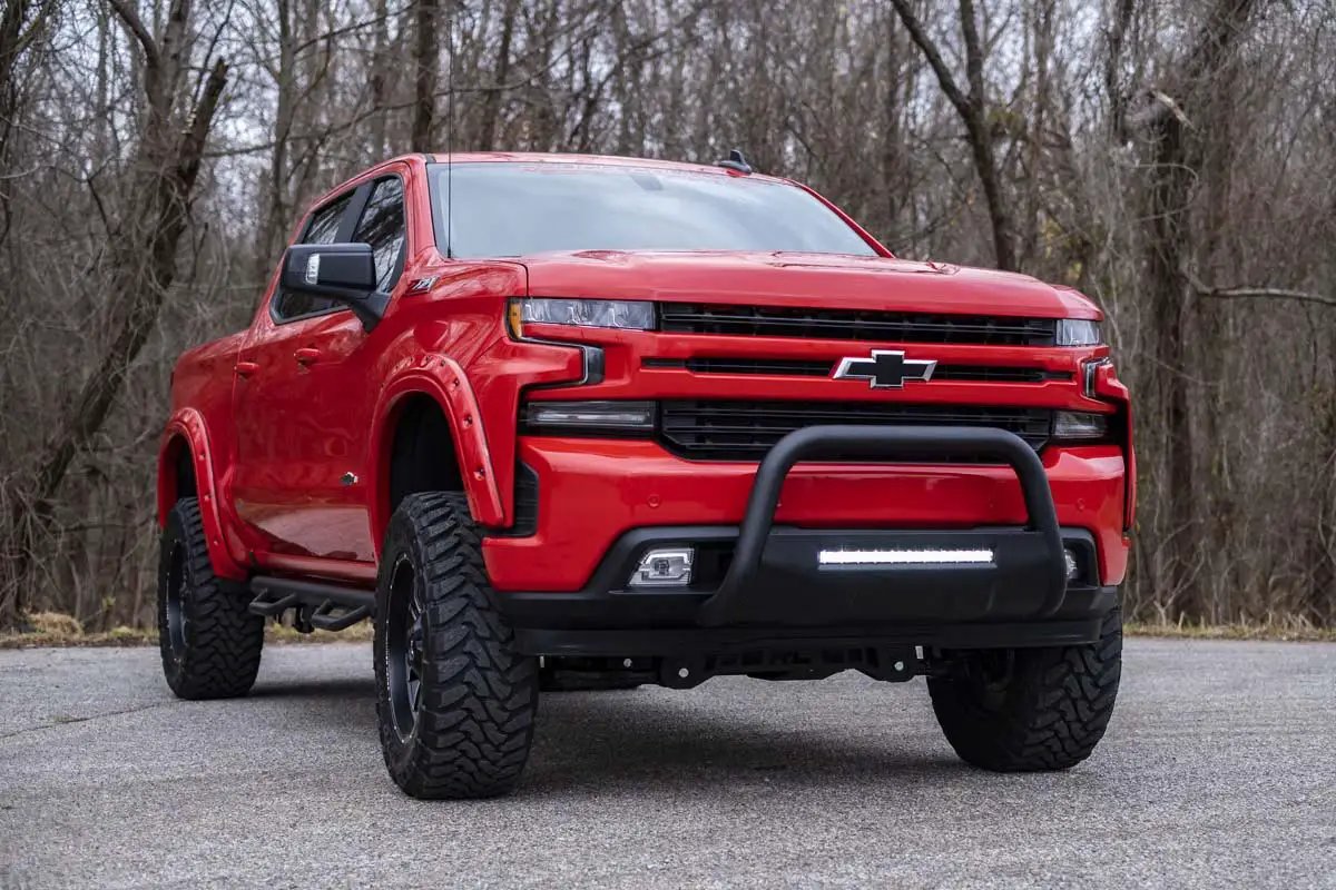 Rough Country Black LED Bull Bar | Chevy Silverado 1500 2WD/4WD (2019-2022) by Rough Country