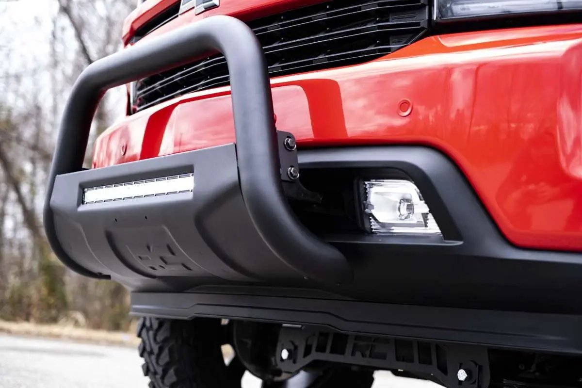 Rough Country Black LED Bull Bar | Chevy Silverado 1500 2WD/4WD (2019-2022) by Rough Country