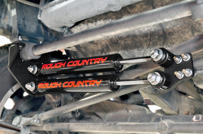 Rough Country Dual Steering Stabilizer | 4-6.5 Inch Lift | Jeep Wrangler YJ 4WD (1987-1995) by Rough Country