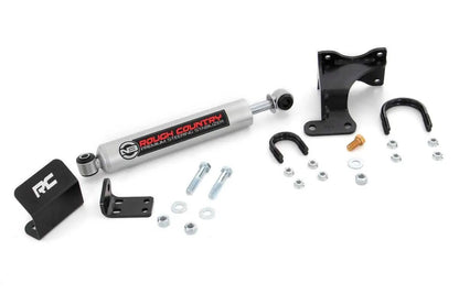 Rough Country N3 Steering Stabilizer | Axle Bracket | 2-8 Inch Lift | Jeep Wrangler JK (07-18) by Rough Country