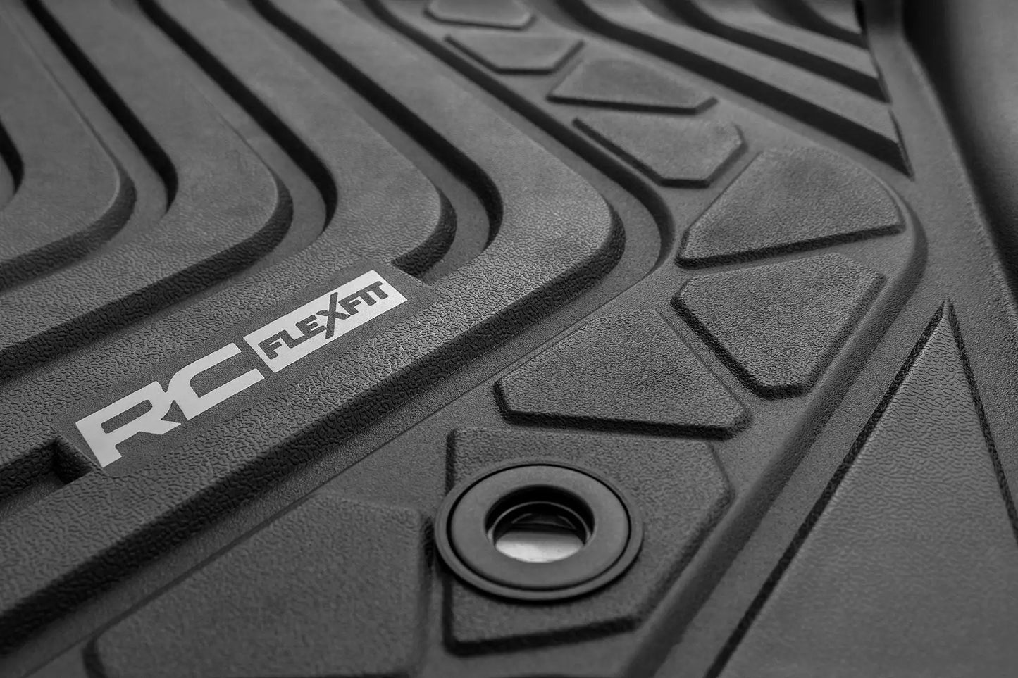 Rough Country Flex-Fit Floor Mats | Front and Rear | Toyota Tacoma 2WD/4WD (2016-2023) by Rough Country