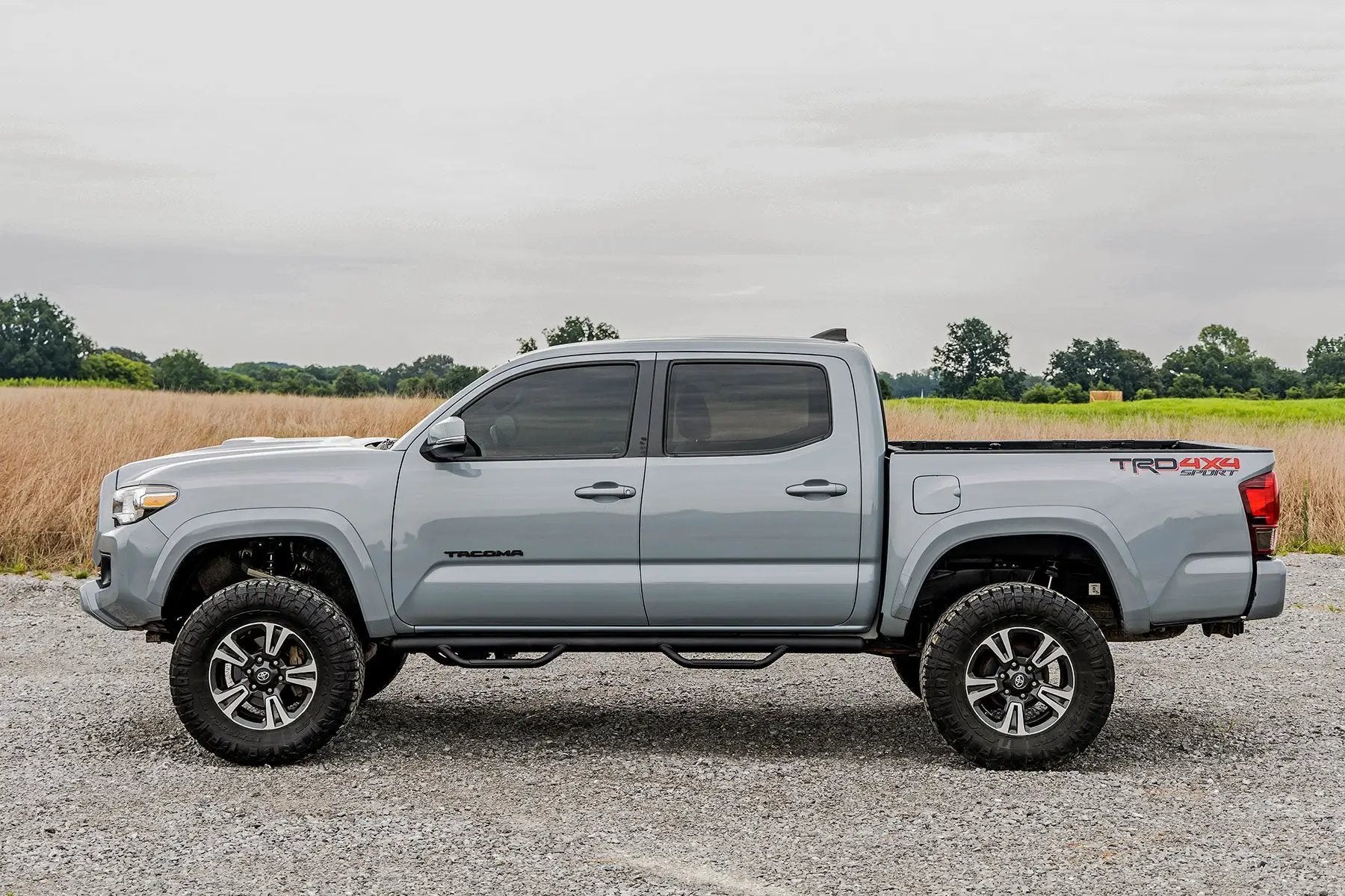 Rough Country Nerf Steps | Cab Length | Crew Cab | 5' Bed | Toyota Tacoma 2WD/4WD (05-23) by Rough Country
