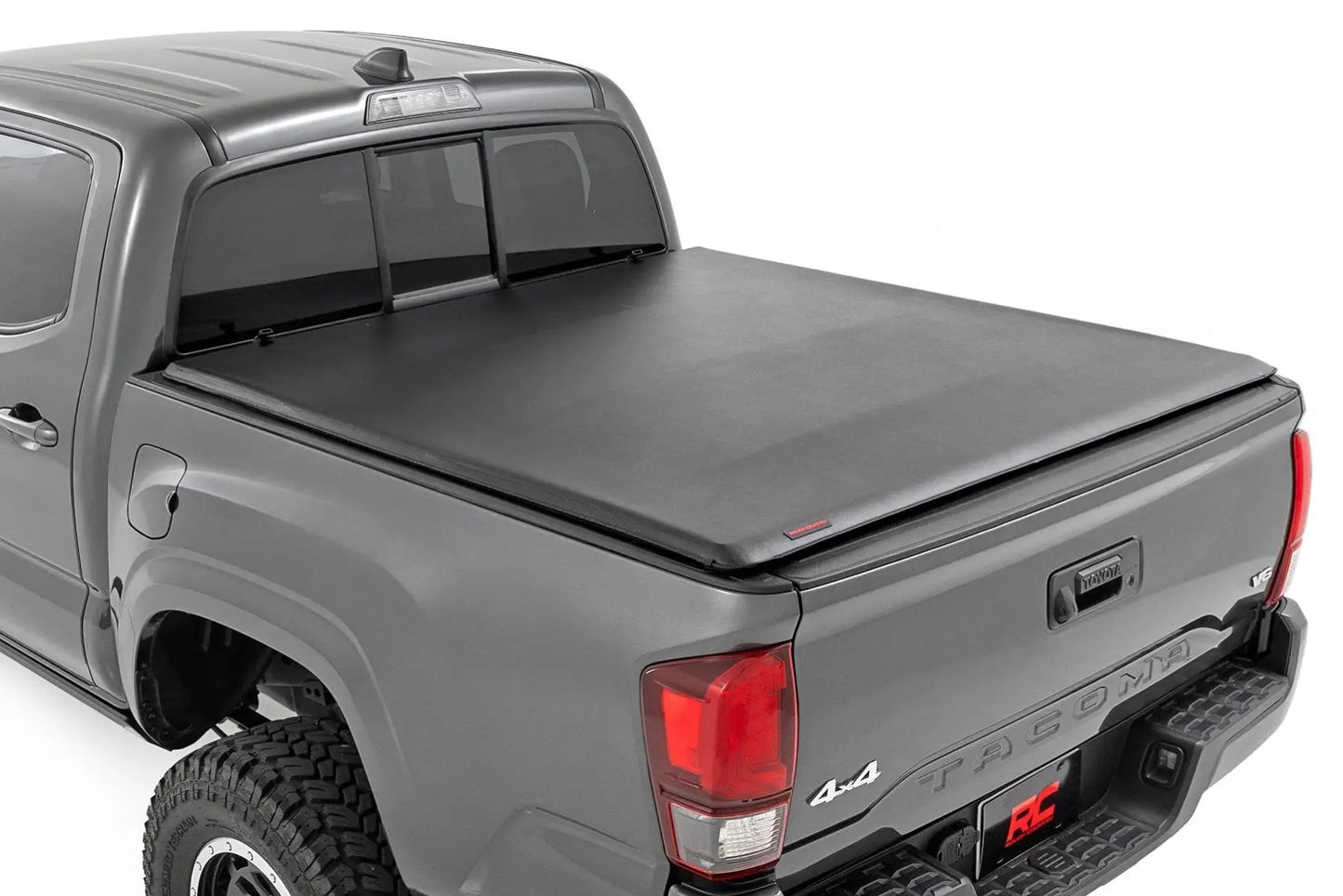 Rough Country Soft Roll Up Bed Cover | 5' Bed | Toyota Tacoma 2WD/4WD (2016-2023) by Rough Country