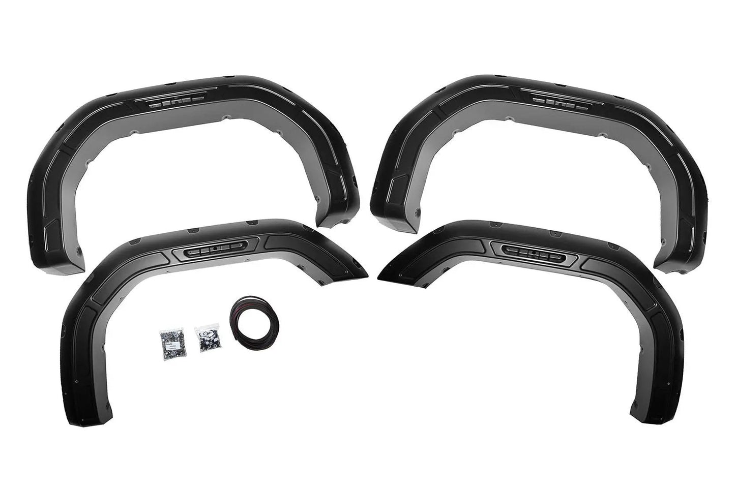 Rough Country Fender Flares | Defender | GBA Black | GMC Sierra 2500 HD/Sierra 3500 HD (20-26) by Rough Country