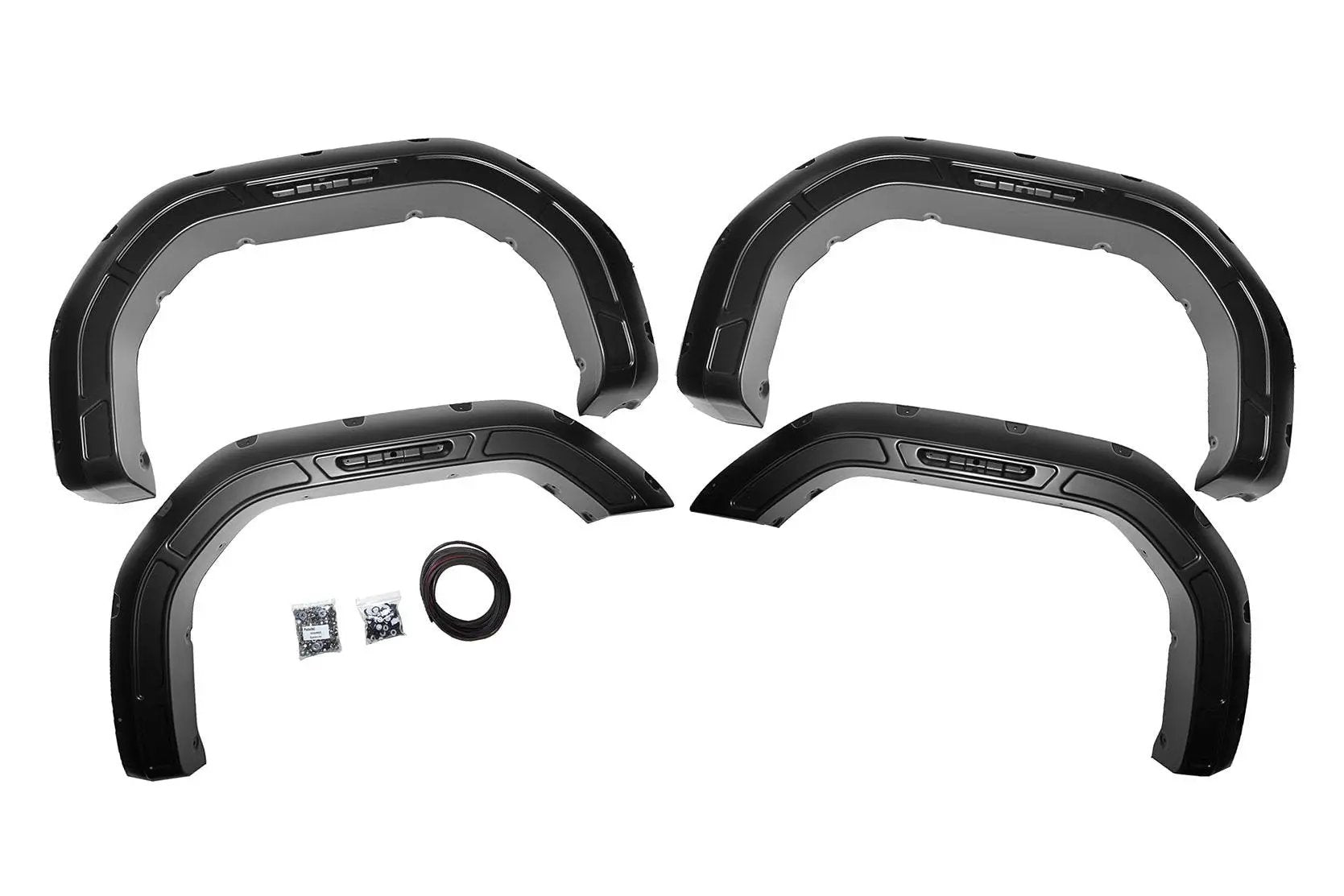 Rough Country Fender Flares | Defender | GBA Black | GMC Sierra 2500 HD/Sierra 3500 HD (20-26) by Rough Country