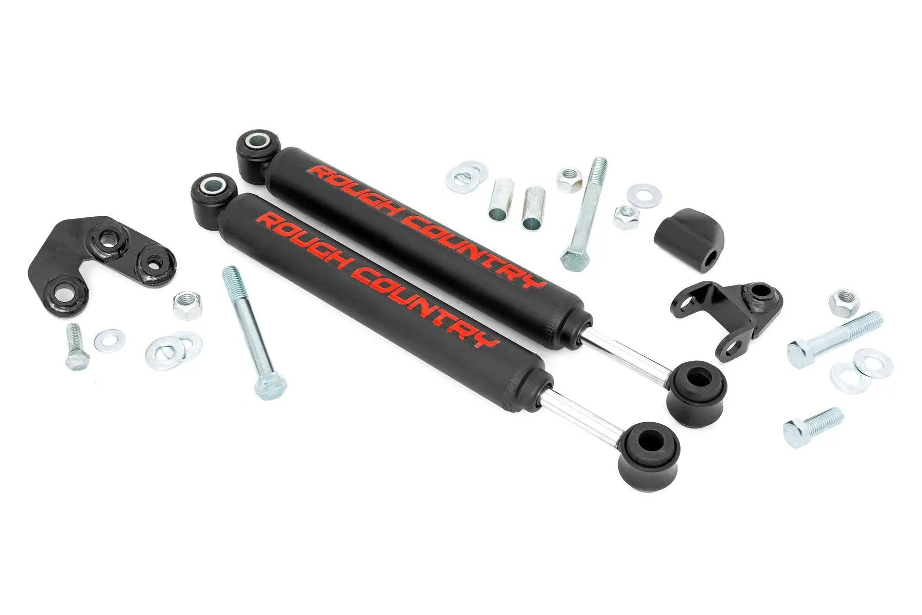 Rough Country Dual Steering Stabilizer | 2.5-6.5 Inch Lift | Jeep Comanche MJ/Wrangler TJ/Wrangler Unlimited by Rough Country