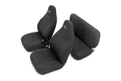 Rough Country Seat Covers | Front and Rear | Jeep Wrangler TJ 4WD (1997-2002) by Rough Country