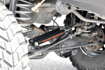 Rough Country Dual Steering Stabilizer | 2.5-6.5 Inch Lift | Jeep Comanche MJ/Wrangler TJ/Wrangler Unlimited by Rough Country