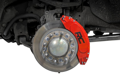 Rough Country Caliper Covers | Front and Rear | Red | Chevy/GMC 2500HD/3500HD (20-26)