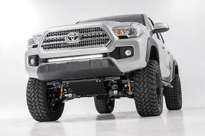 Rough Country LED Light Kit | Lower Grille Mount | 30" Black Single Row | White DRL | Toyota Tacoma (16-23) by Rough Country