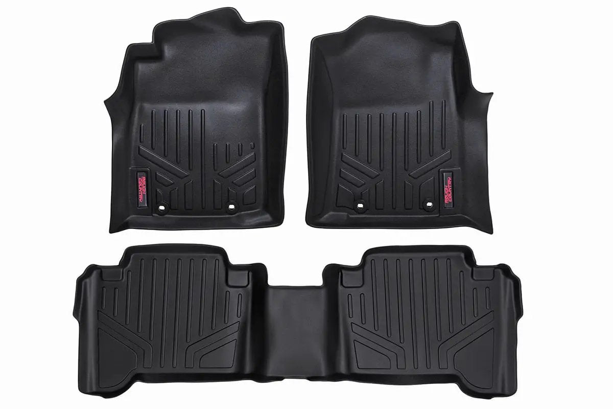Rough Country Floor Mats | Front and Rear | Toyota Tacoma 2WD/4WD (2012-2015) by Rough Country