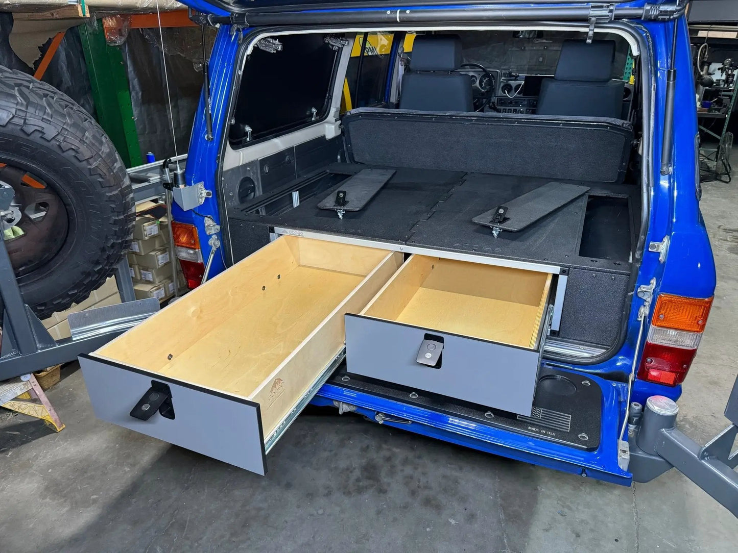 Toyota Land Cruiser 1980-1989 60 Series - Side x Side Drawer Module with Fitted Top Plate - 41 3/8"W x 9-1/2"H x 40"D by Goose Gear