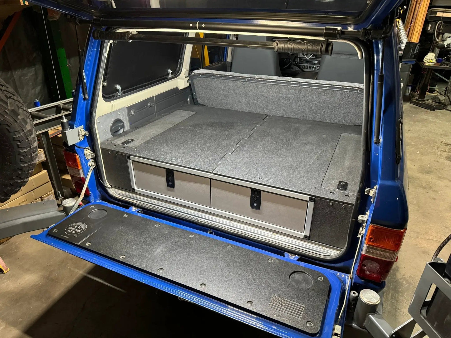 Toyota Land Cruiser 1980-1989 60 Series - Side x Side Drawer Module with Fitted Top Plate - 41 3/8"W x 9-1/2"H x 40"D by Goose Gear