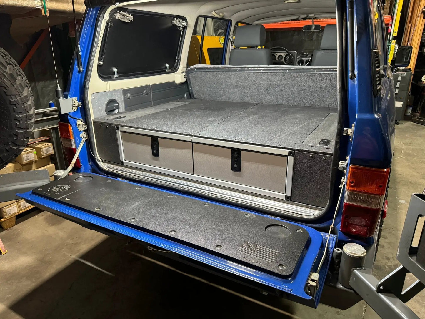 Toyota Land Cruiser 1980-1989 60 Series - Side x Side Drawer Module with Fitted Top Plate - 41 3/8"W x 9-1/2"H x 40"D by Goose Gear