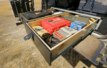 Toyota Land Cruiser 1991-1997 80 Series - Side x Side Drawer Module with Fitted Top Plate - 43-3/8" W x 8" H x 40" D by Goose Gear
