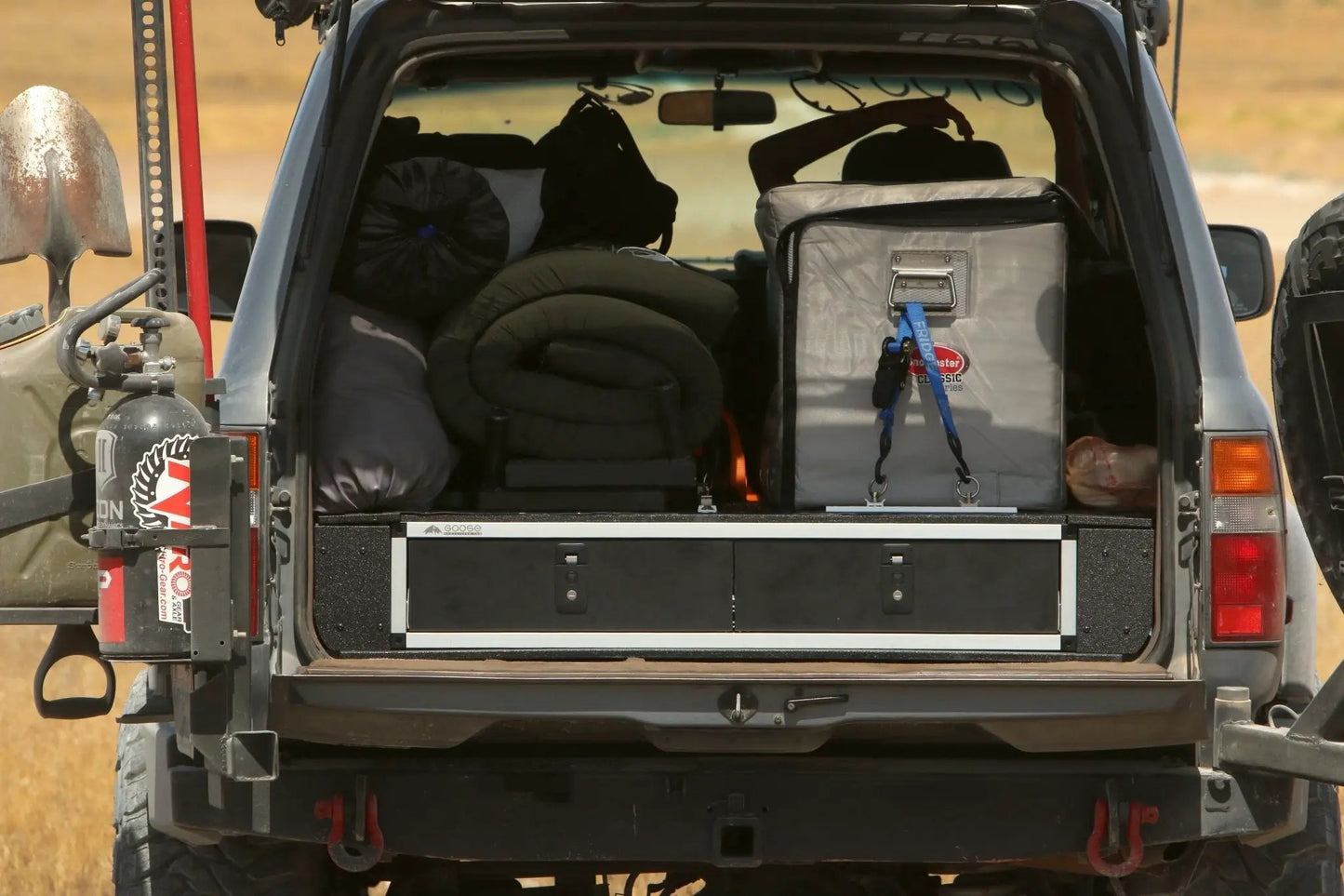 Toyota Land Cruiser 1991-1997 80 Series - Side x Side Drawer Module with Fitted Top Plate - 43-3/8" W x 8" H x 40" D by Goose Gear