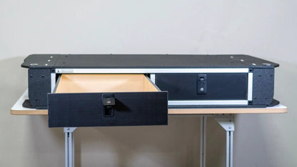Toyota Land Cruiser 1991-1997 80 Series - Side x Side Drawer Module with Fitted Top Plate - 43-3/8" W x 8" H x 40" D by Goose Gear