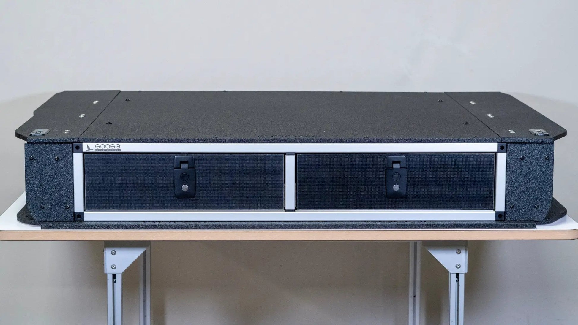 Toyota Land Cruiser 1991-1997 80 Series - Side x Side Drawer Module with Fitted Top Plate - 43-3/8" W x 8" H x 40" D by Goose Gear