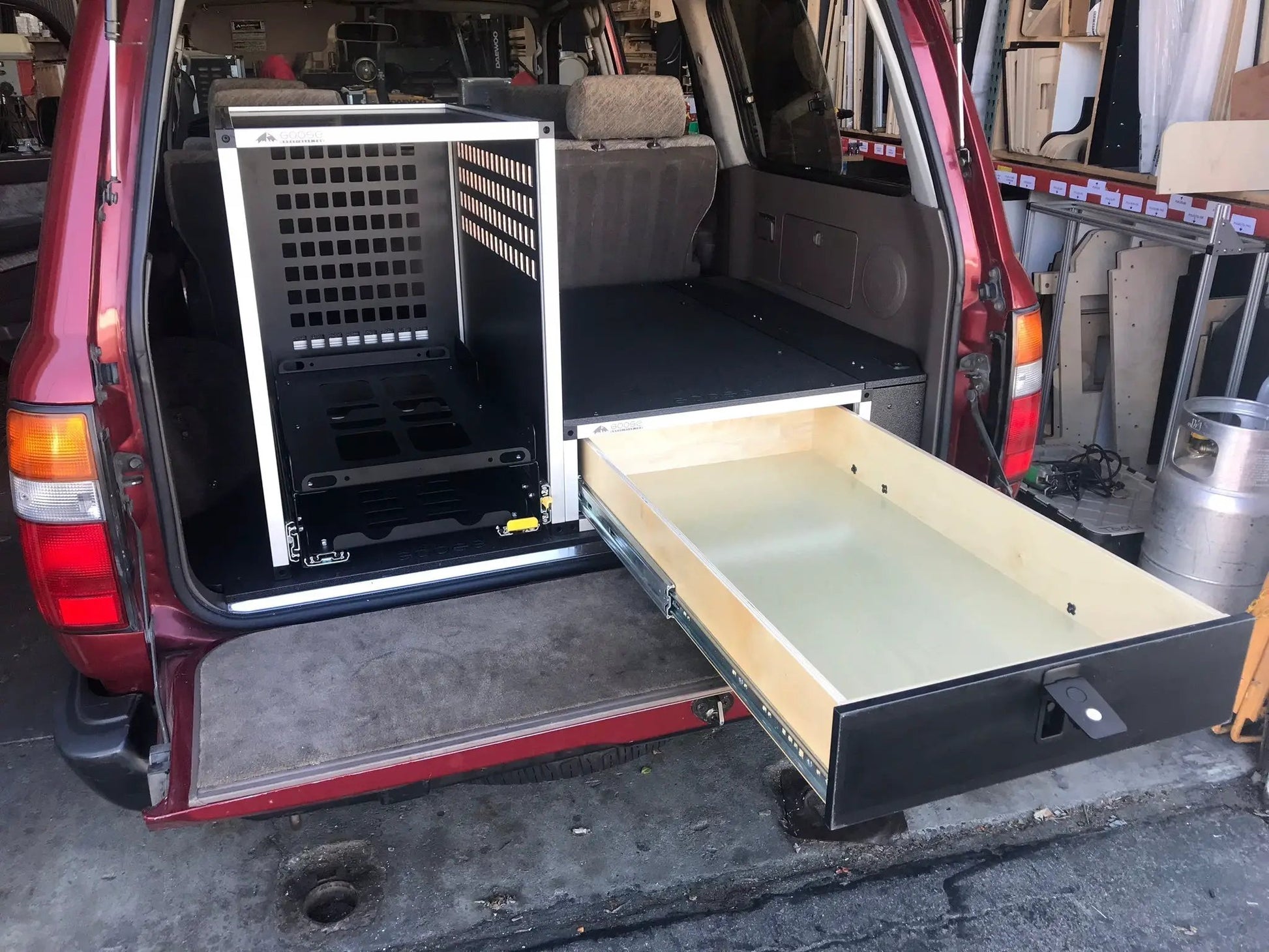 Toyota Land Cruiser 1991-1997 80 Series - Single Drawer Module with Fitted Top Plate - 24-3/16"W x 8"H x 40"D by Goose Gear