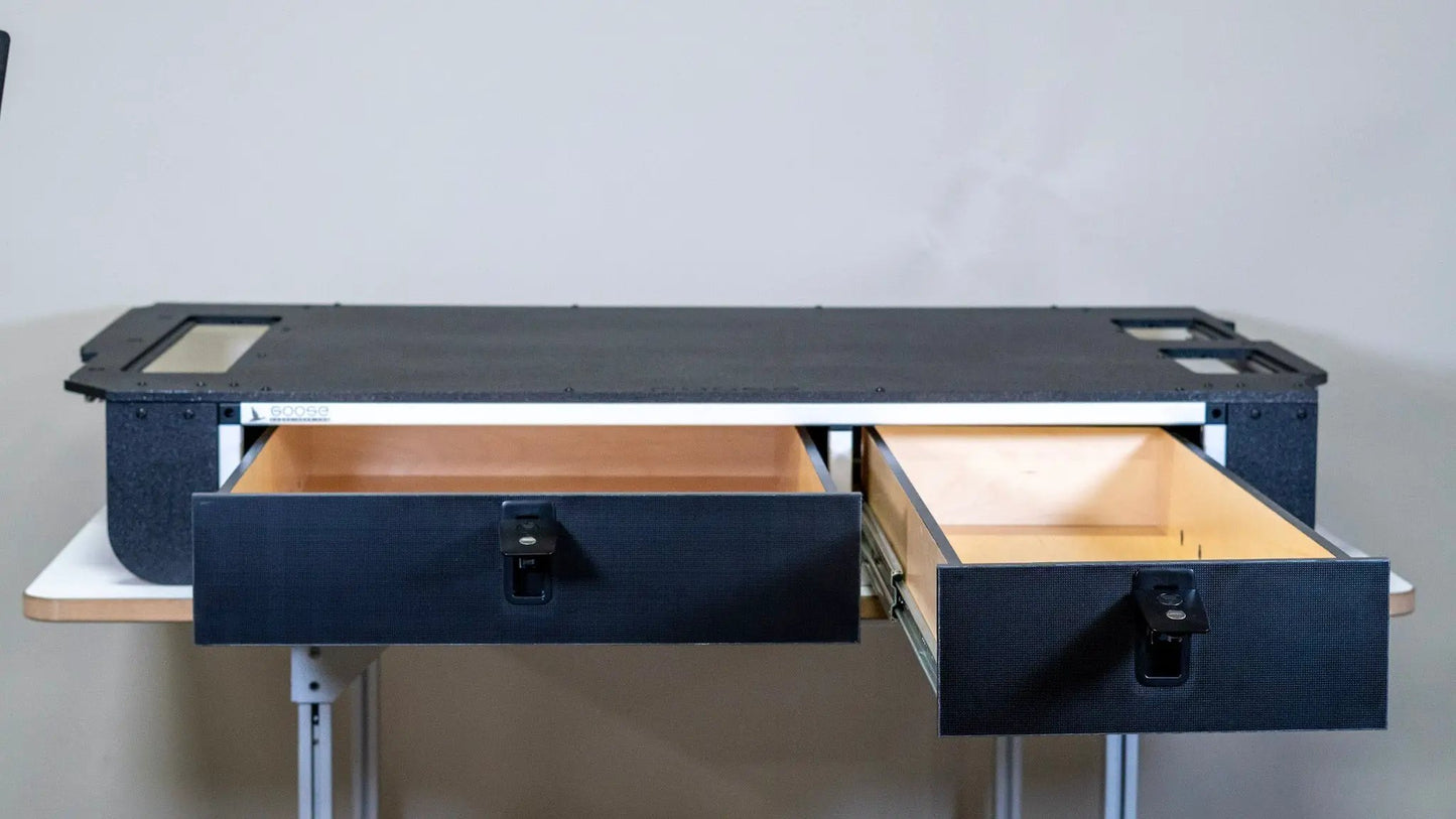 Toyota Land Cruiser 1998-2007 100 Series - Side x Side Drawer Module with Fitted Top Plate by Goose Gear