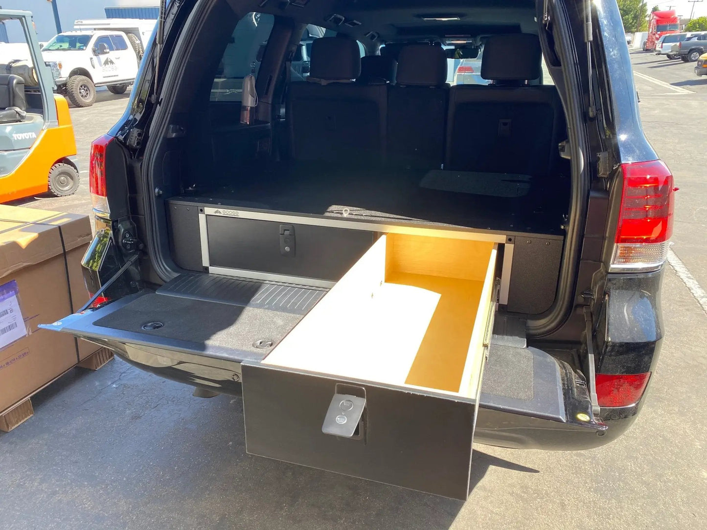 Toyota Land Cruiser 2008-2021 200 Series - Side x Side Drawer Module with Fitted Top Plate by Goose Gear