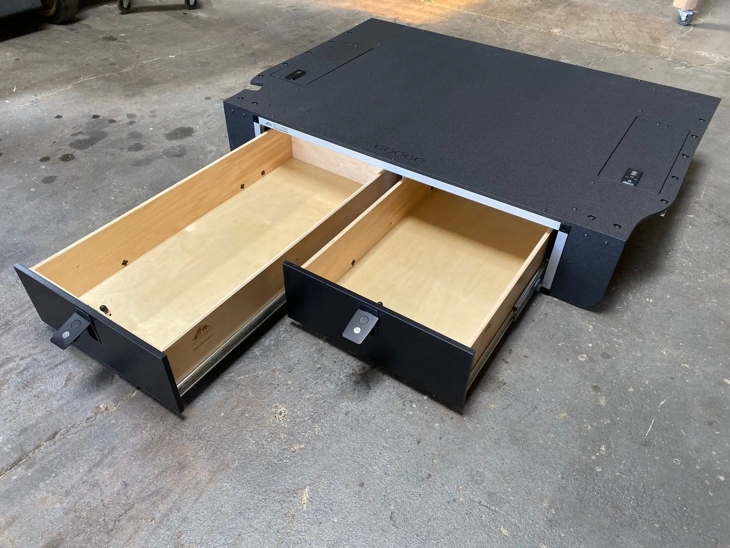 Toyota Land Cruiser 2008-2021 200 Series - Side x Side Drawer Module with Fitted Top Plate by Goose Gear