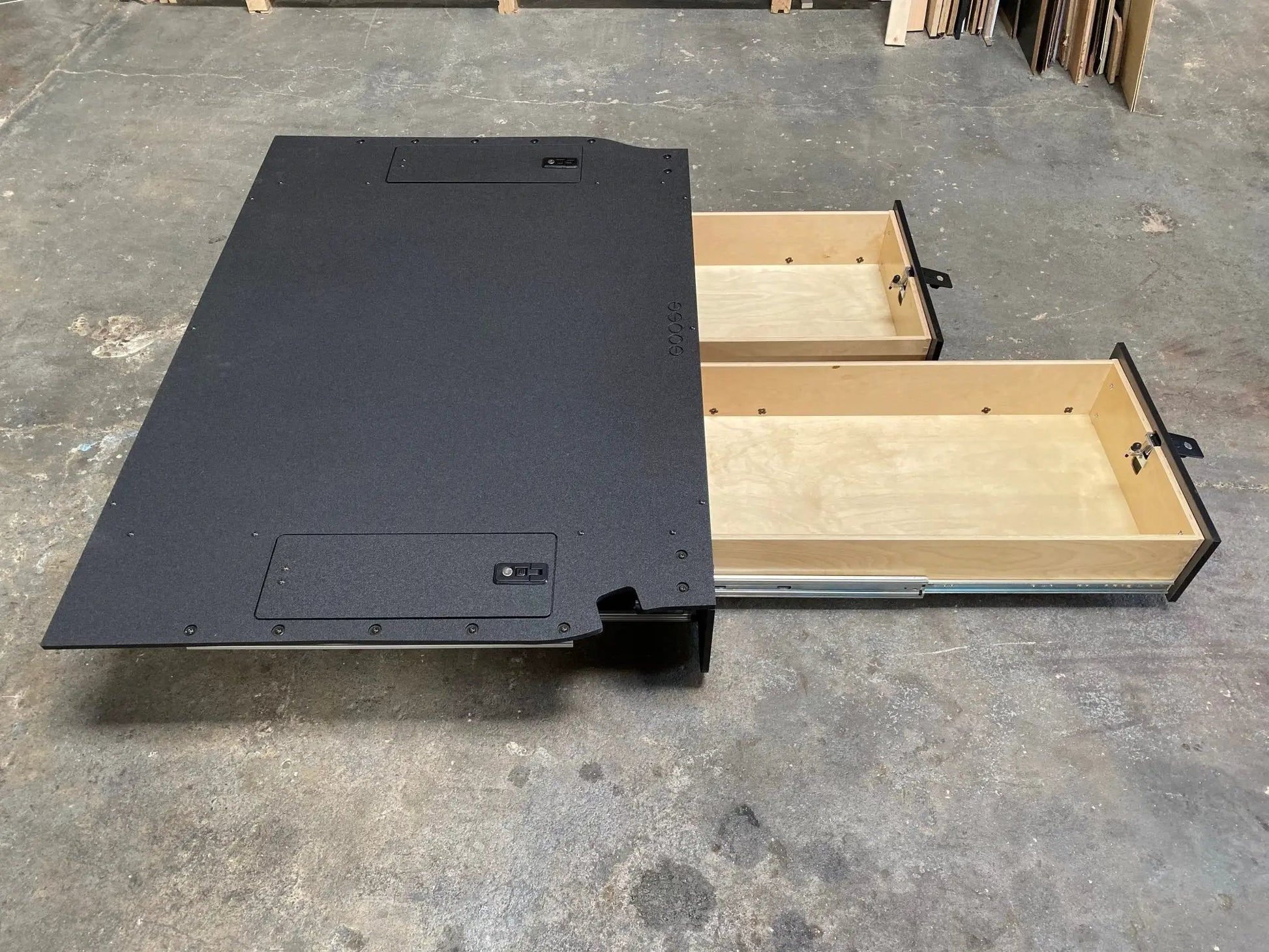 Toyota Land Cruiser 2008-2021 200 Series - Side x Side Drawer Module with Fitted Top Plate by Goose Gear