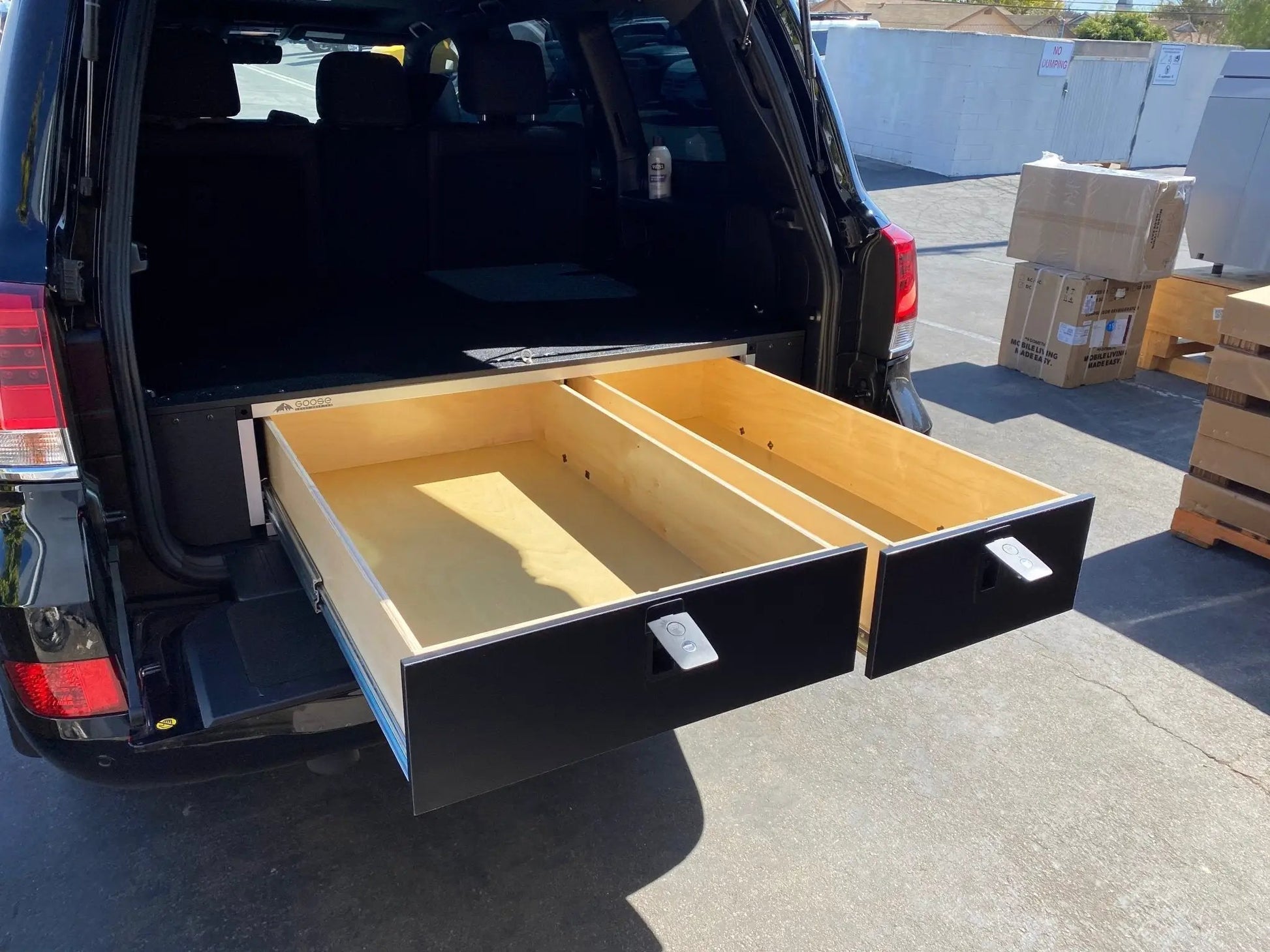 Toyota Land Cruiser 2008-2021 200 Series - Side x Side Drawer Module with Fitted Top Plate by Goose Gear