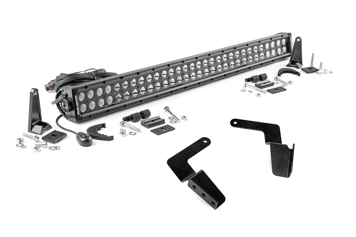 Kit de luces LED | Montaje en parachoques | Fila doble negra de 30" | Toyota FJ Cruiser (07-14)