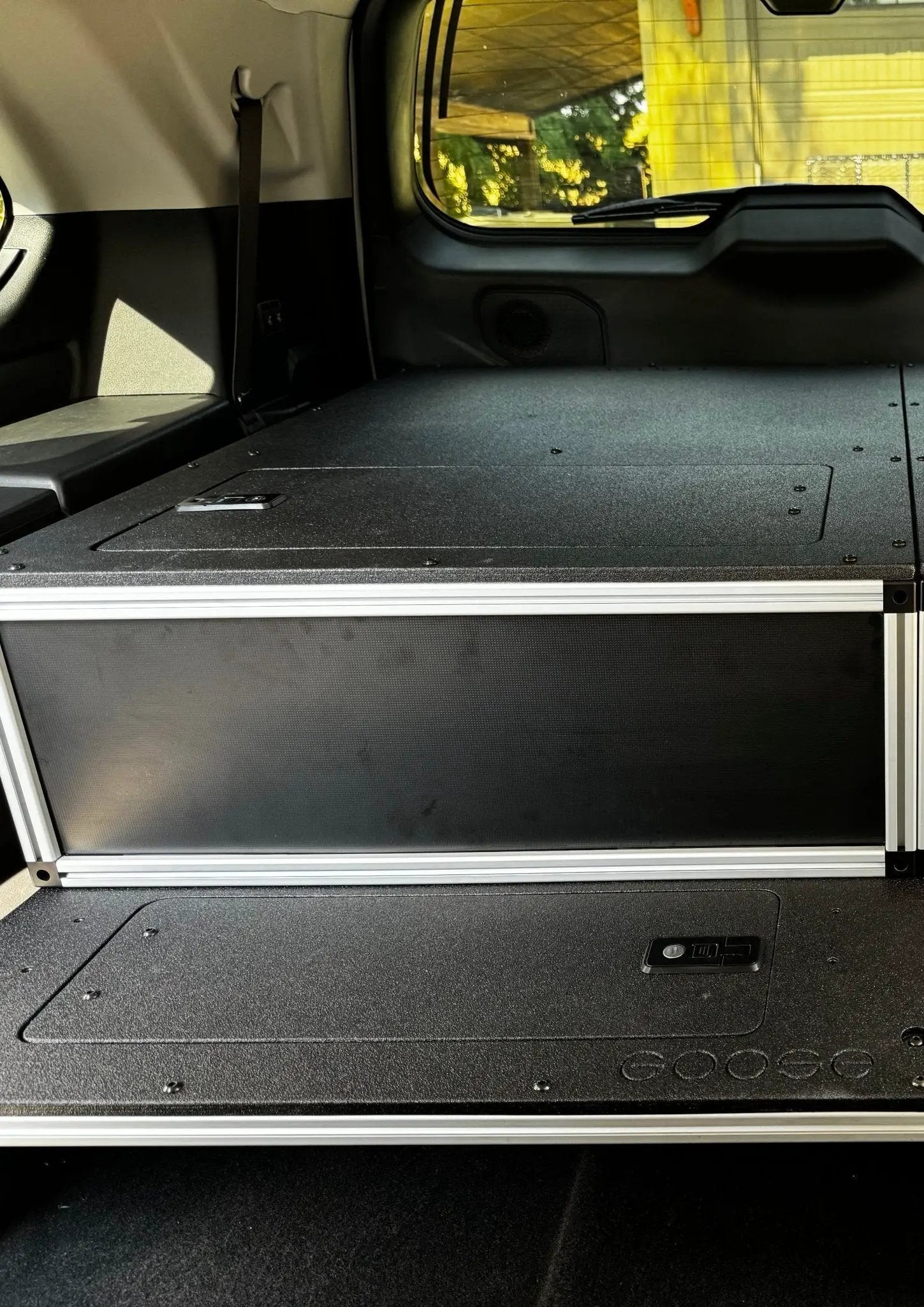 Goose Gear Toyota - Sequoia - 2023-Present - 3rd Gen - Explore Series - Single Drawer - 28-3/16" Width x 38" Deep x 10" High - Drawer Module with Short Drawer 20" and Storage Space Behind by Goose Gear